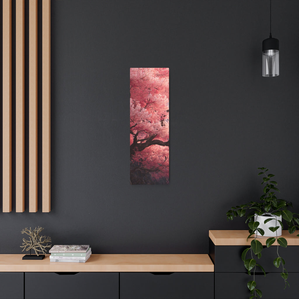 Cherry Blossom Metal Art Sign — Pink Sakura Wall Decor