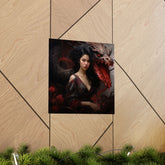 Dragon Empress Matte Poster — Dark Fantasy Portrait Wall Art - The Art Hub