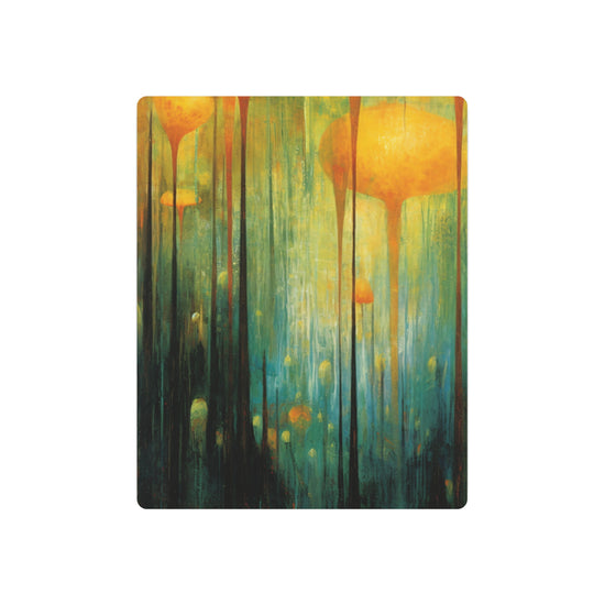 Abstract Orange Lanterns Metal Art Sign Modern Wall Decor - The Art Hub