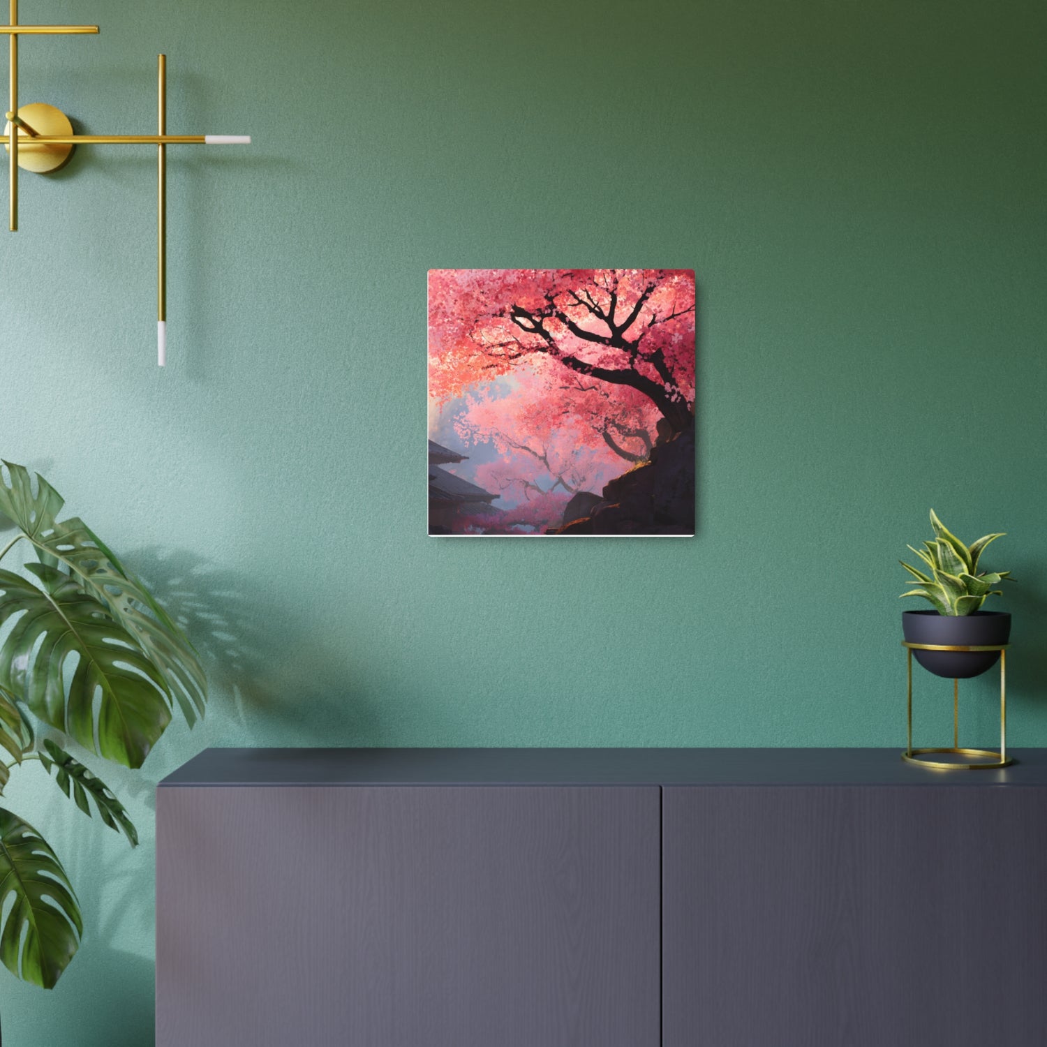 Cherry Blossom Metal Art Sign – Japanese Sakura Wall Decor - The Art Hub