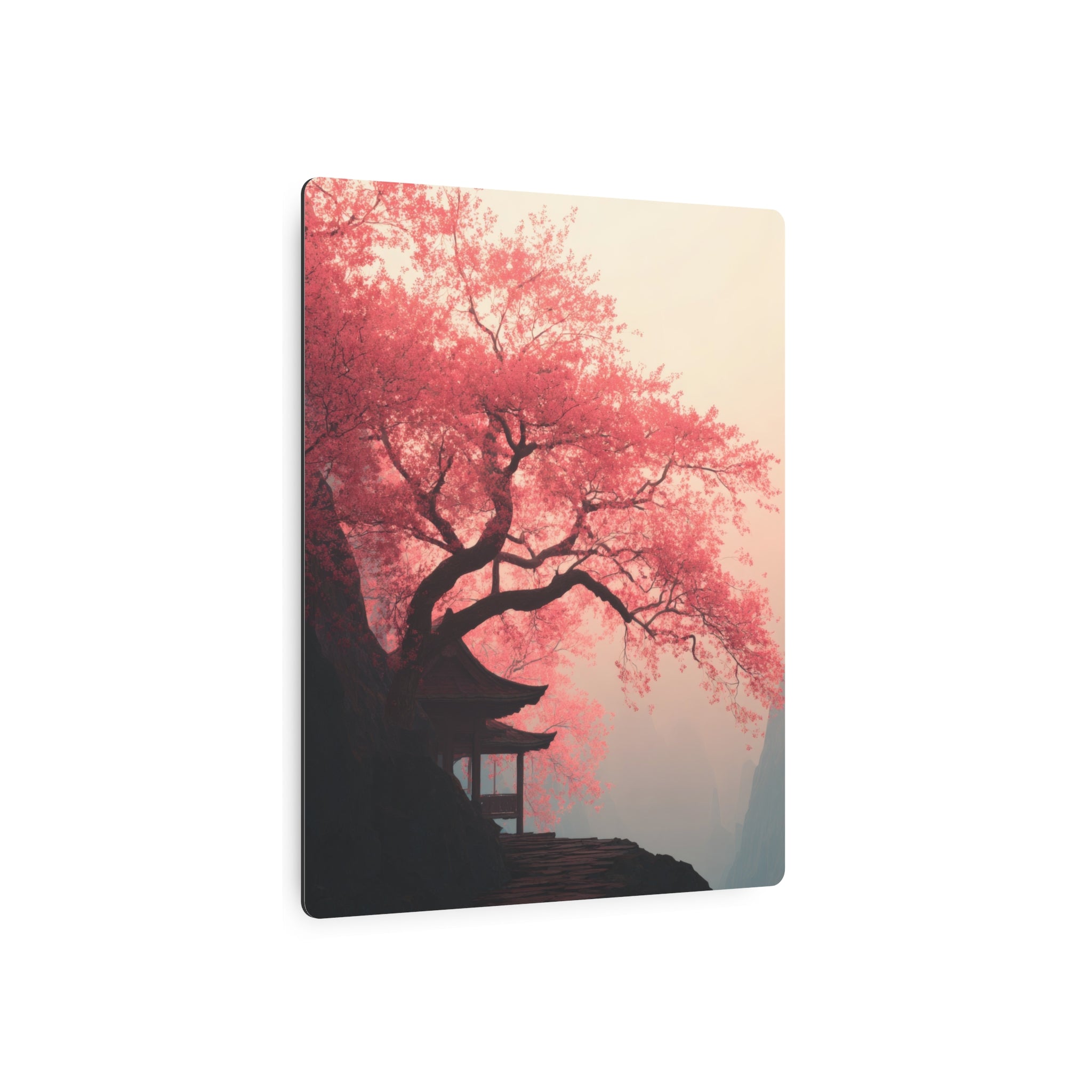 Metal Art Sign – Tranquil Cherry Blossom Zen Wall Decor