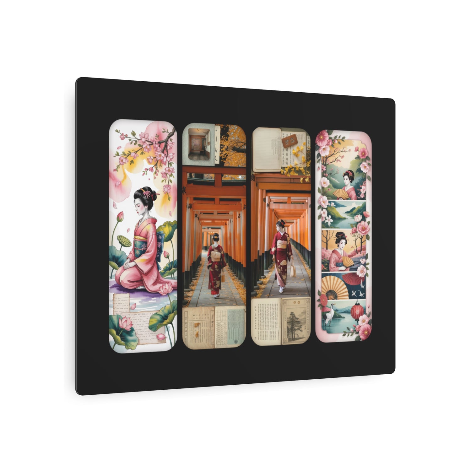 Asian Vintage Collage Metal Art - The Art Hub