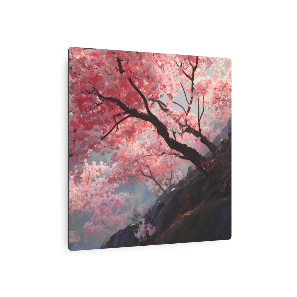 Cherry Blossom Metal Art Sign — Japanese Sakura Wall Décor