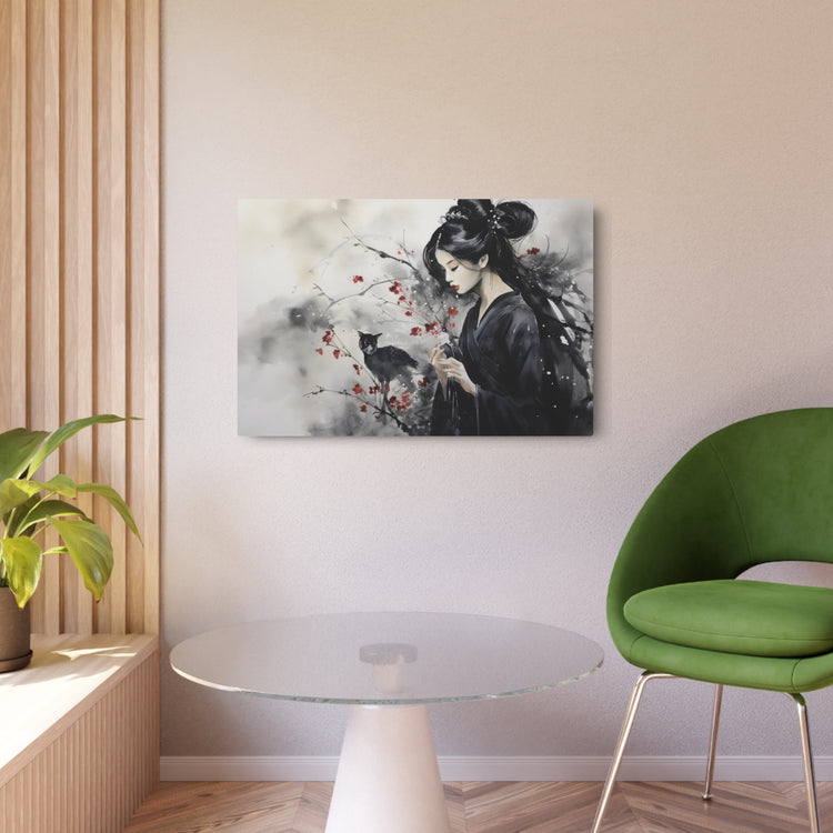 Metal Art Elegant Geisha & Cat Wall Decor - The Art Hub