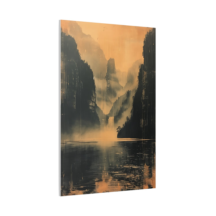 Chinese Landscape Art - Moody Mountain Lake Landscape Art - The Art Hub