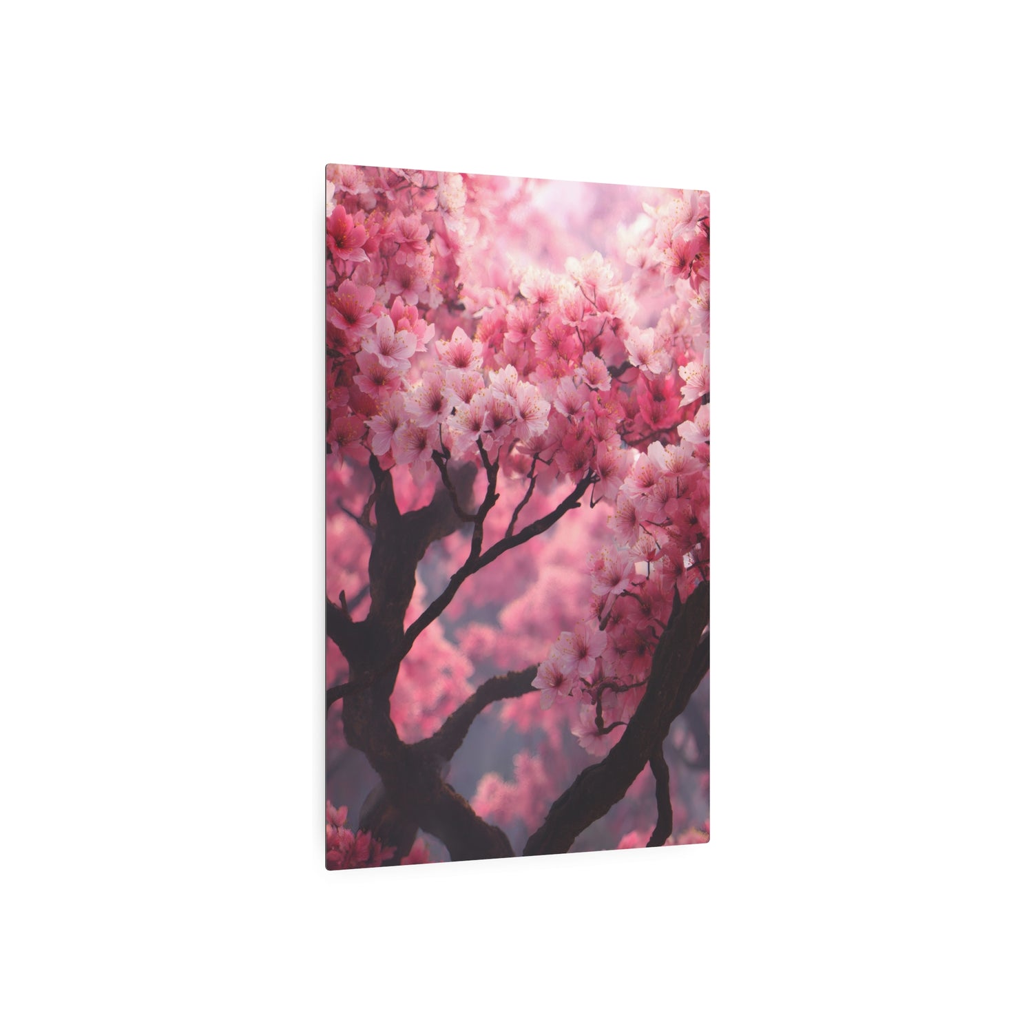 Cherry Blossom Metal Art Sign — Pink Floral Wall Decor - The Art Hub