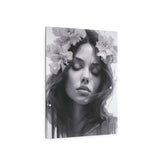 Metal Art — Beautiful Girl Floral Portrait Wall Decor - The Art Hub