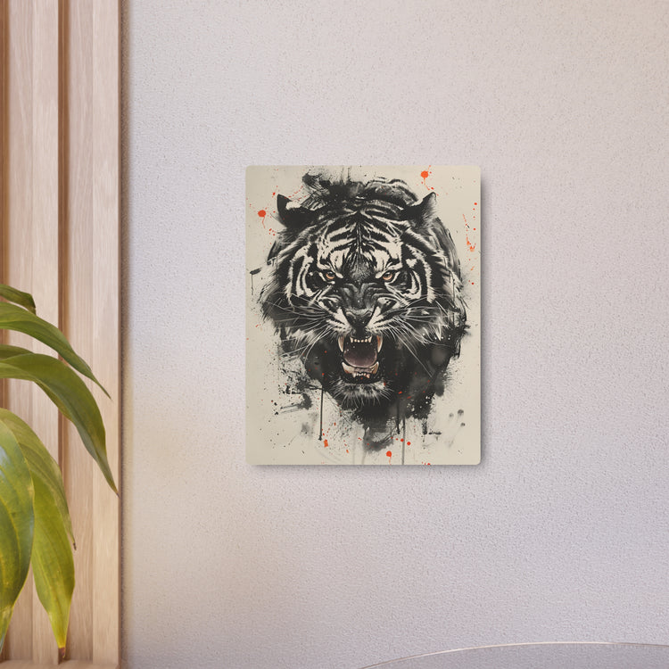 Roaring Tiger Metal Art Sign Fierce Wall Decor for Home, Office & Garage - The Art Hub
