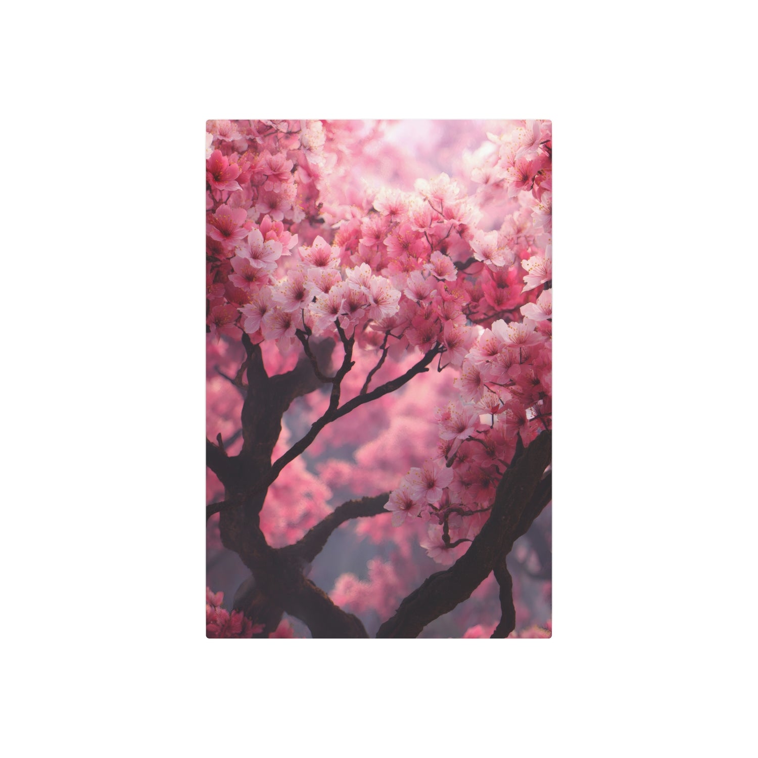 Cherry Blossom Metal Art Sign — Pink Floral Wall Decor - The Art Hub