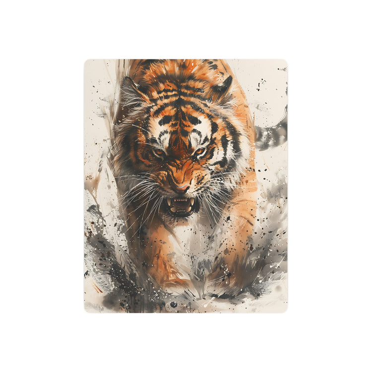 Roaring Tiger Metal Art Sign Fierce Wildlife Wall Decor - The Art Hub