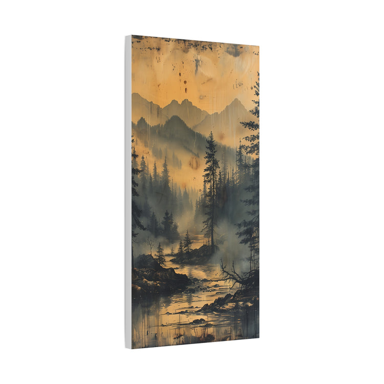 Mountain Mist Landscape Canvas Art— Rustic Pine Forest Wall Art - The Art Hub
