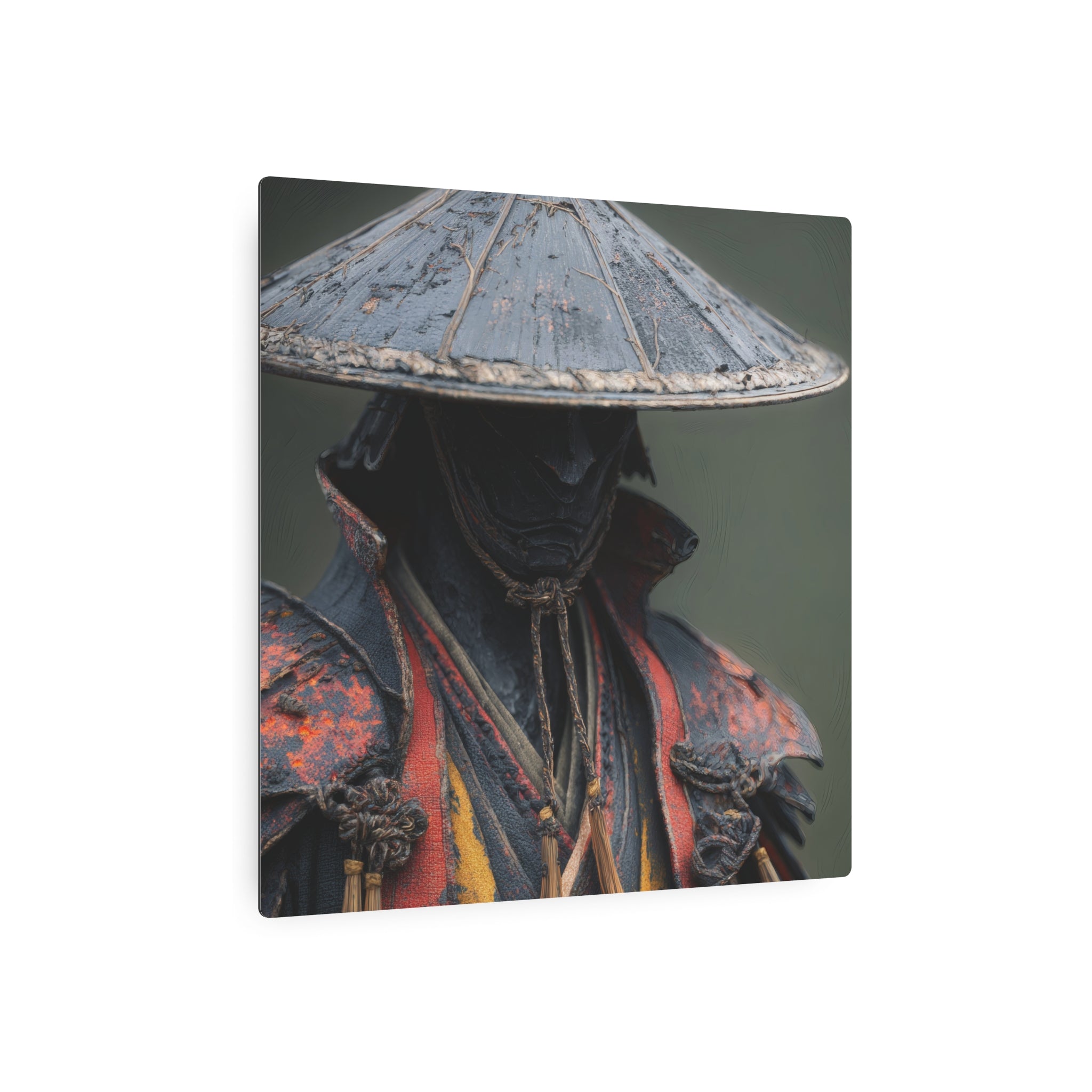 Metal Art Sign — Samurai Warrior Rustic Metal Wall Plaque