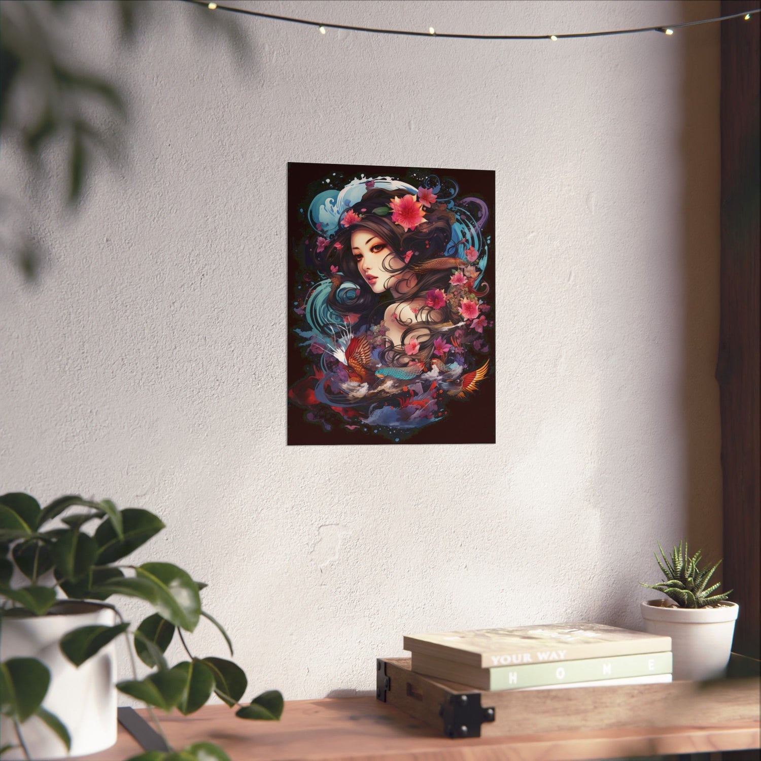 Matte Vertical Poster — Ethereal Floral Woman Art Print - The Art Hub