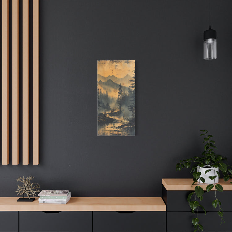 Mountain Mist Landscape Canvas Art— Rustic Pine Forest Wall Art - The Art Hub