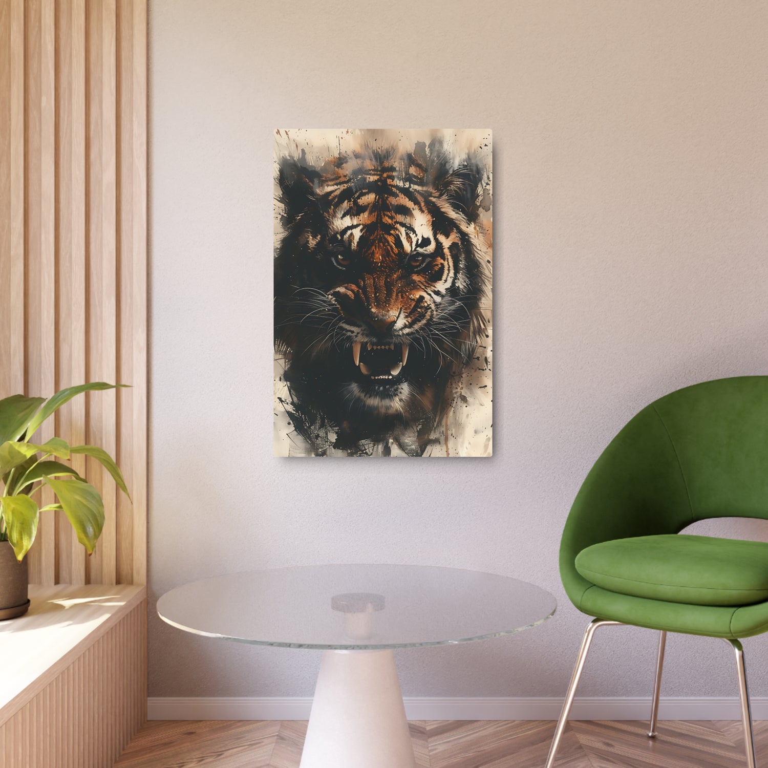 Roaring Tiger Metal Art Sign Fierce Wall Decor for Home, Office & Man Cave - The Art Hub
