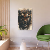 Roaring Tiger Metal Art Sign Fierce Wall Decor for Home, Office & Man Cave - The Art Hub