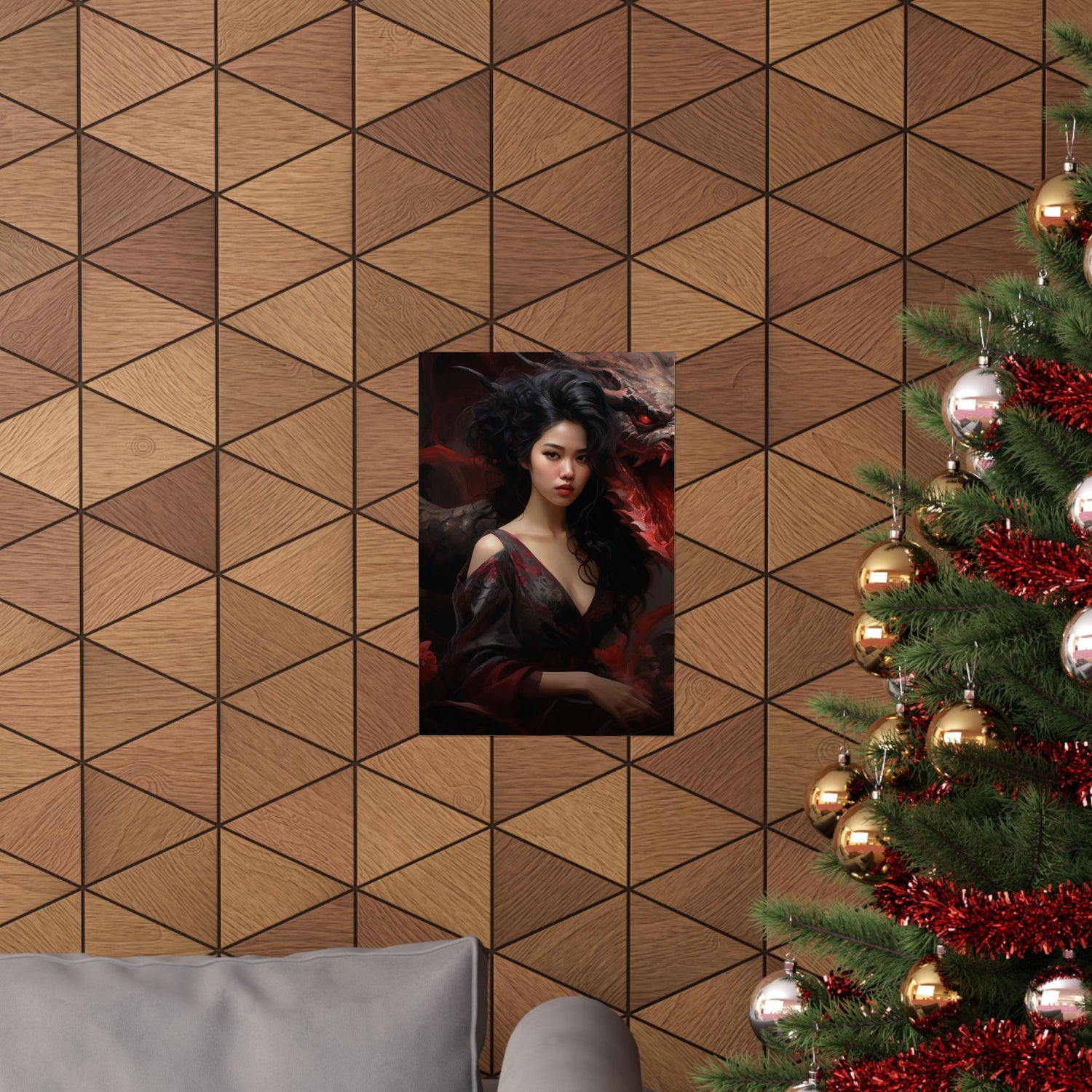 Dragon Empress Matte Poster — Dark Fantasy Portrait Wall Art - The Art Hub