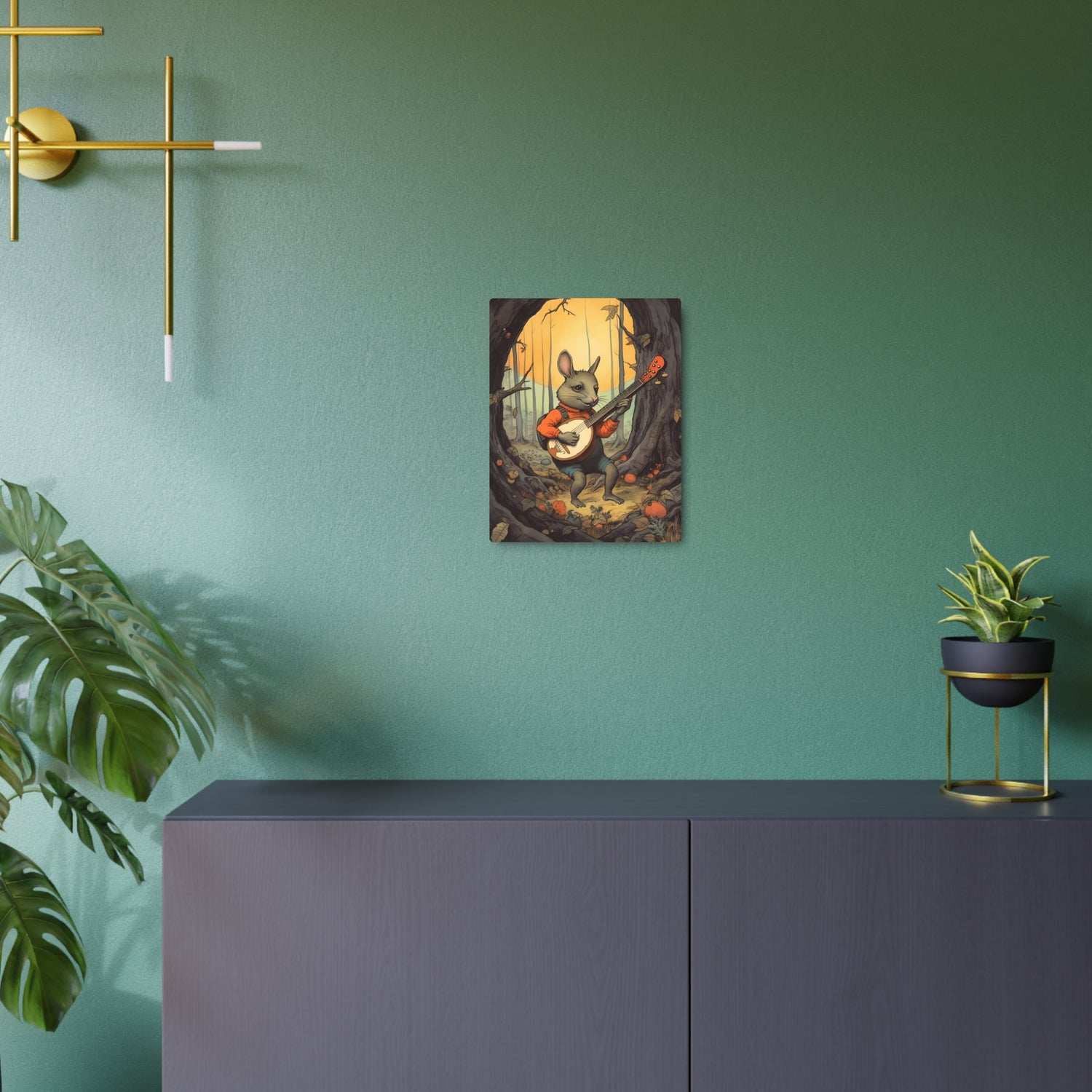 Metal Art — Whimsical Rabbit Banjo Wall Art - The Art Hub