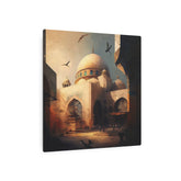 Islamic Mosque Metal Art Desert Sunrise Architectural Wall Decor - The Art Hub