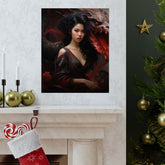 Dragon Empress Matte Poster — Dark Fantasy Portrait Wall Art - The Art Hub