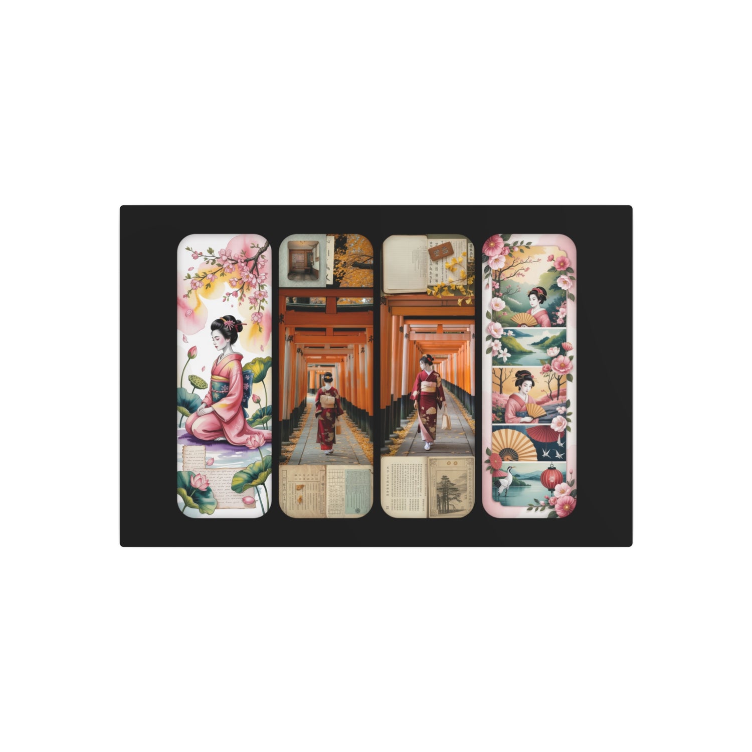 Asian Vintage Collage Metal Art - The Art Hub