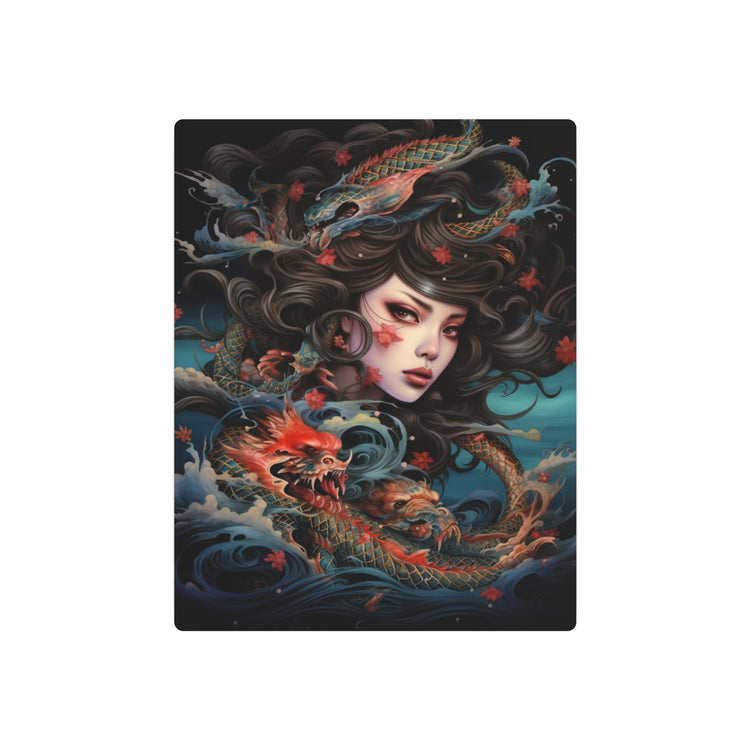 Dragon Maiden Metal Art — Asian Fantasy Portrait Wall Decor - The Art Hub
