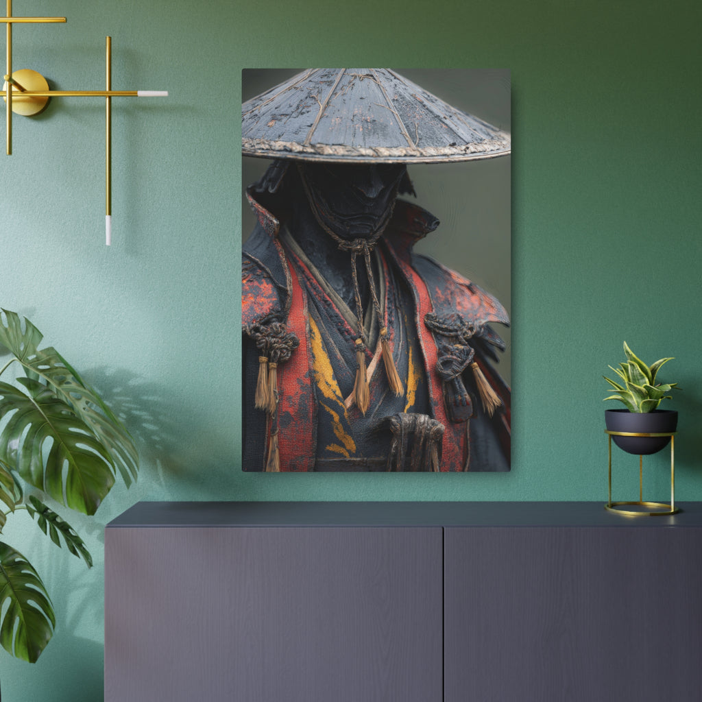 Metal Art Sign — Samurai Warrior Rustic Metal Wall Plaque