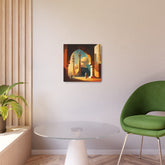 Metal Art Golden Mosque Landscape Wall Decor - The Art Hub