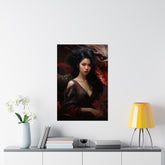Dragon Empress Matte Poster — Dark Fantasy Portrait Wall Art - The Art Hub