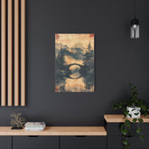Chinese Landscape Painting Art — Misty Forest Landscape Matte Stretched Print - The Art Hub