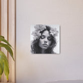 Metal Art — Beautiful Girl Floral Portrait Wall Decor - The Art Hub