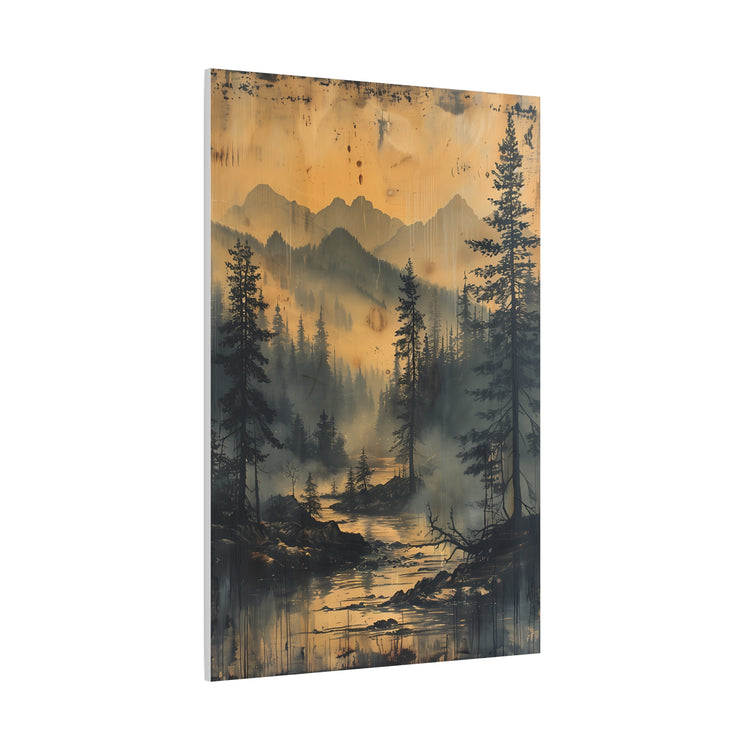 Mountain Mist Landscape Canvas Art— Rustic Pine Forest Wall Art - The Art Hub