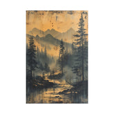 Mountain Mist Landscape Canvas Art— Rustic Pine Forest Wall Art - The Art Hub