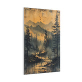 Mountain Mist Landscape Canvas Art— Rustic Pine Forest Wall Art - The Art Hub