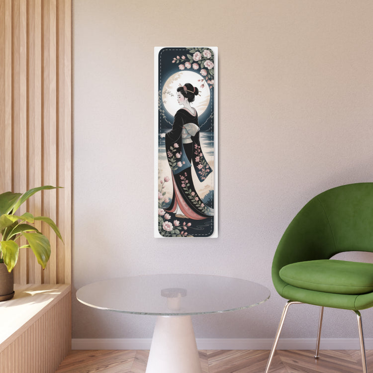 Geisha Moon Metal Art Kimono Wall Decor - The Art Hub