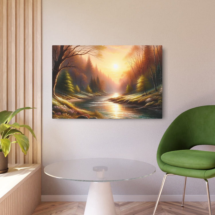 Metal Art Tranquil Sunset River Landscape Wall Decor - The Art Hub