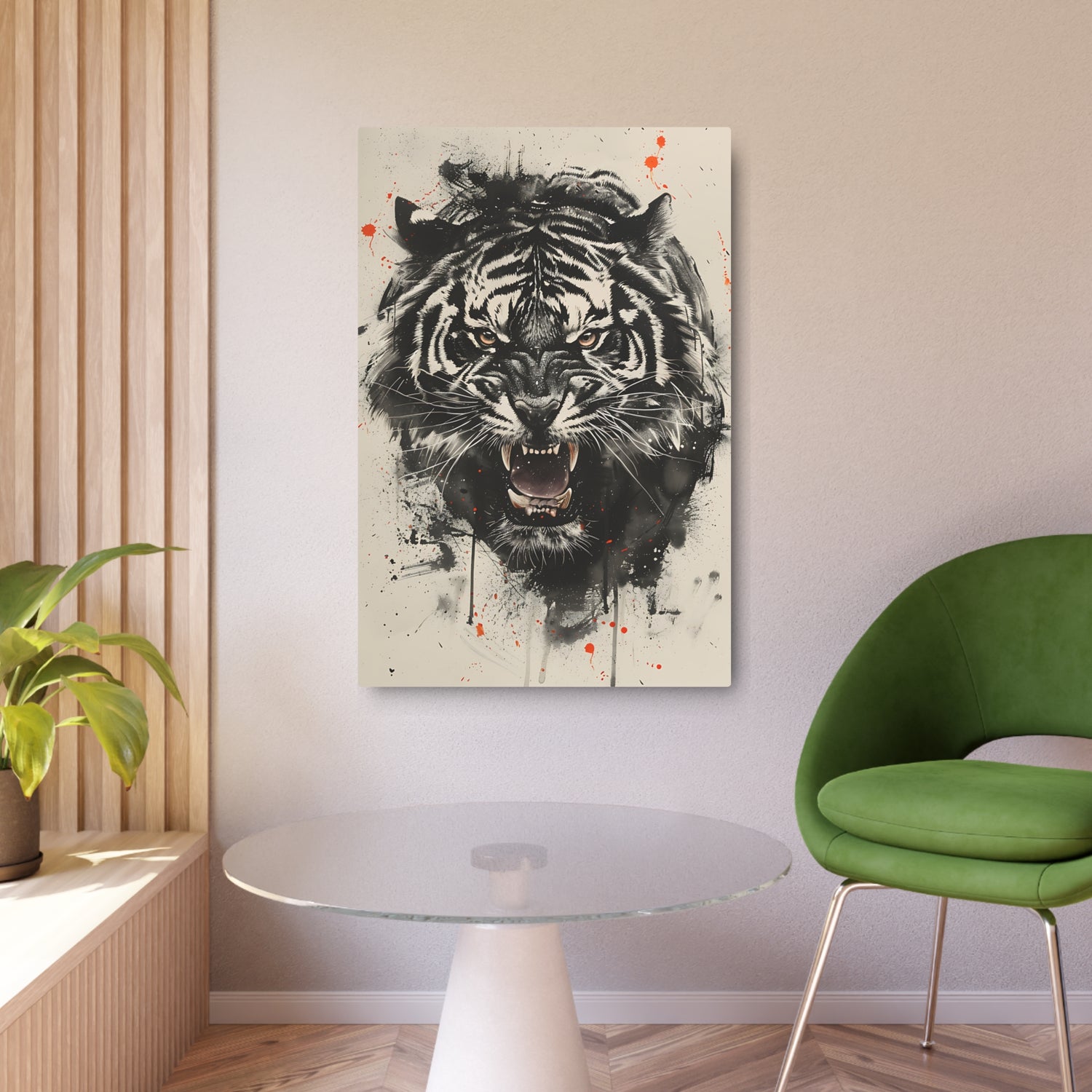 Roaring Tiger Metal Art Sign Fierce Wall Decor for Home, Office & Garage - The Art Hub