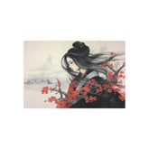 Metal Art Asian Woman with Cherry Blossoms Decorative Wall Art - The Art Hub