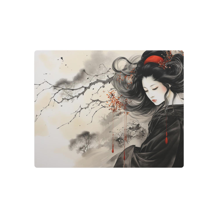 Metal Art Elegant Geisha Wall Plaque (Asian Ink-Style Décor) - The Art Hub