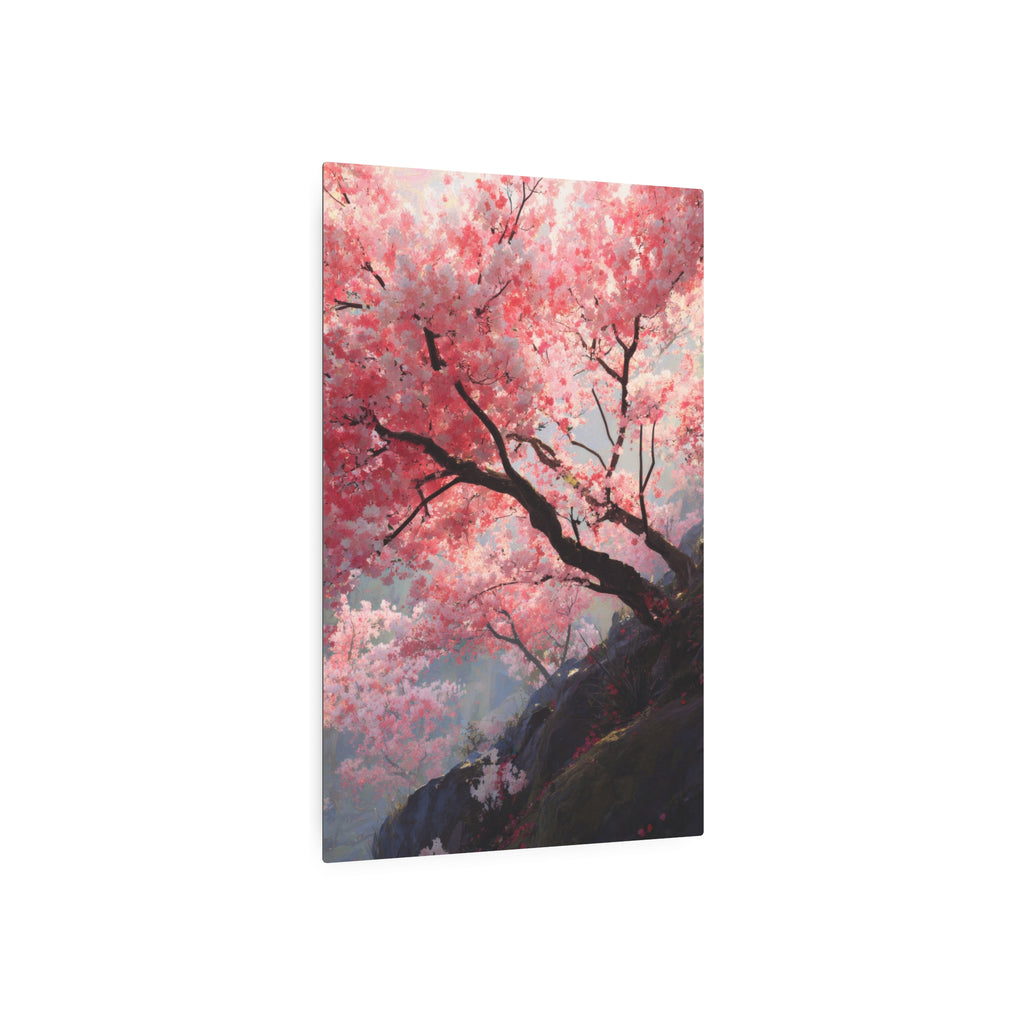 Cherry Blossom Metal Art Sign — Japanese Sakura Wall Décor