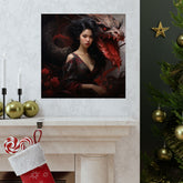 Dragon Empress Matte Poster — Dark Fantasy Portrait Wall Art - The Art Hub