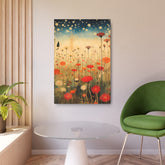 Wildflower Field Metal Art — Dreamy Poppy Meadow Wall Decor - The Art Hub