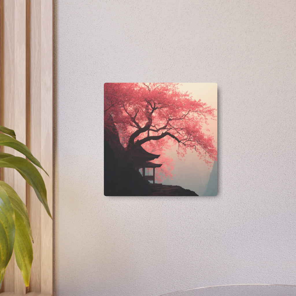 Metal Art Sign – Tranquil Cherry Blossom Zen Wall Decor