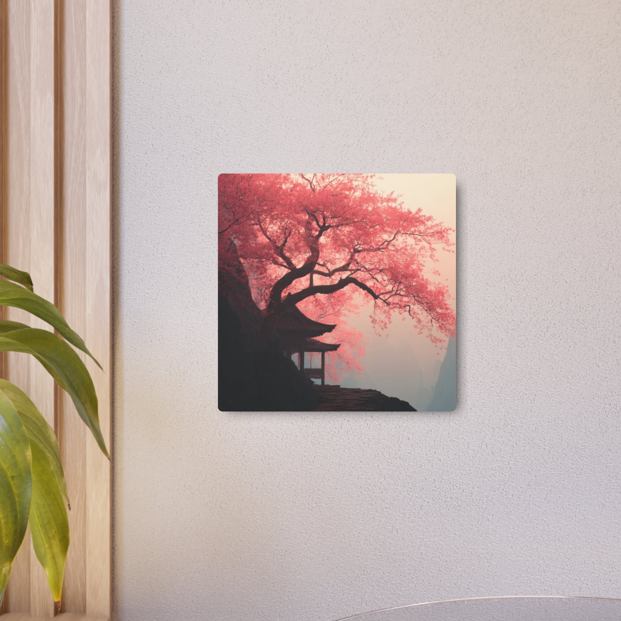Metal Art Sign – Tranquil Cherry Blossom Zen Wall Decor