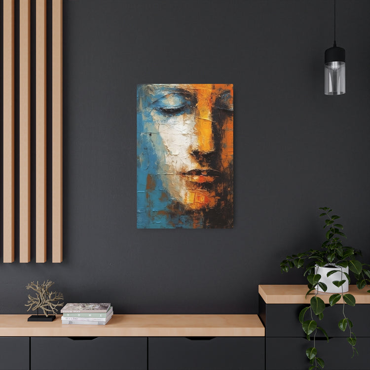 Abstract Face Metal Art Modern Textured Wall Decor - The Art Hub