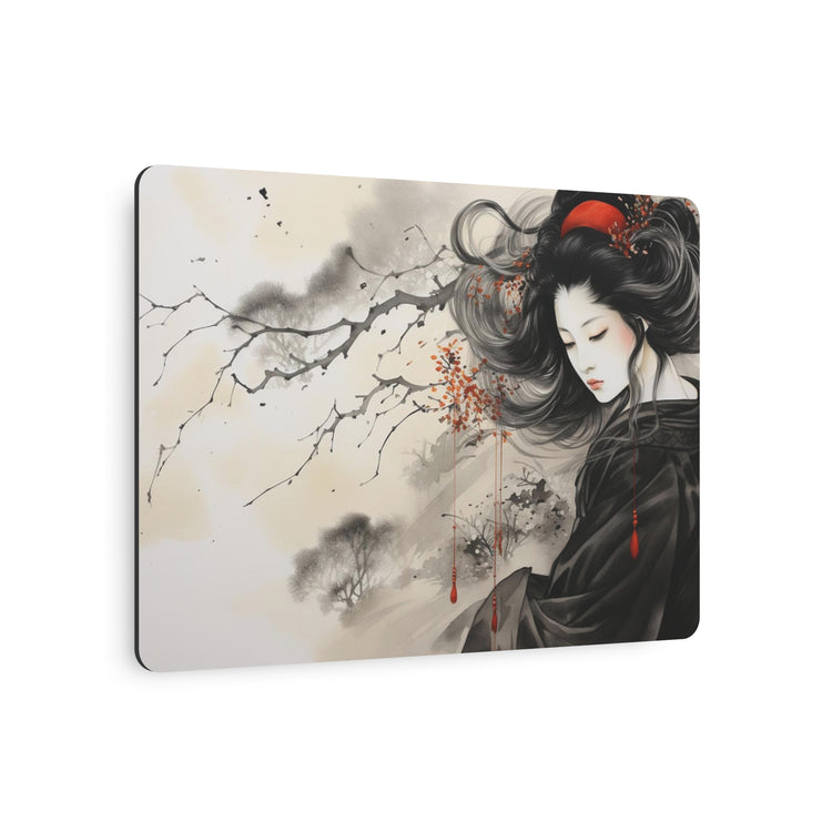 Metal Art Elegant Geisha Wall Plaque (Asian Ink-Style Décor) - The Art Hub