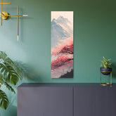 Metal Art Sign - Cherry Blossom Mountain Landscape Wall Decor - The Art Hub