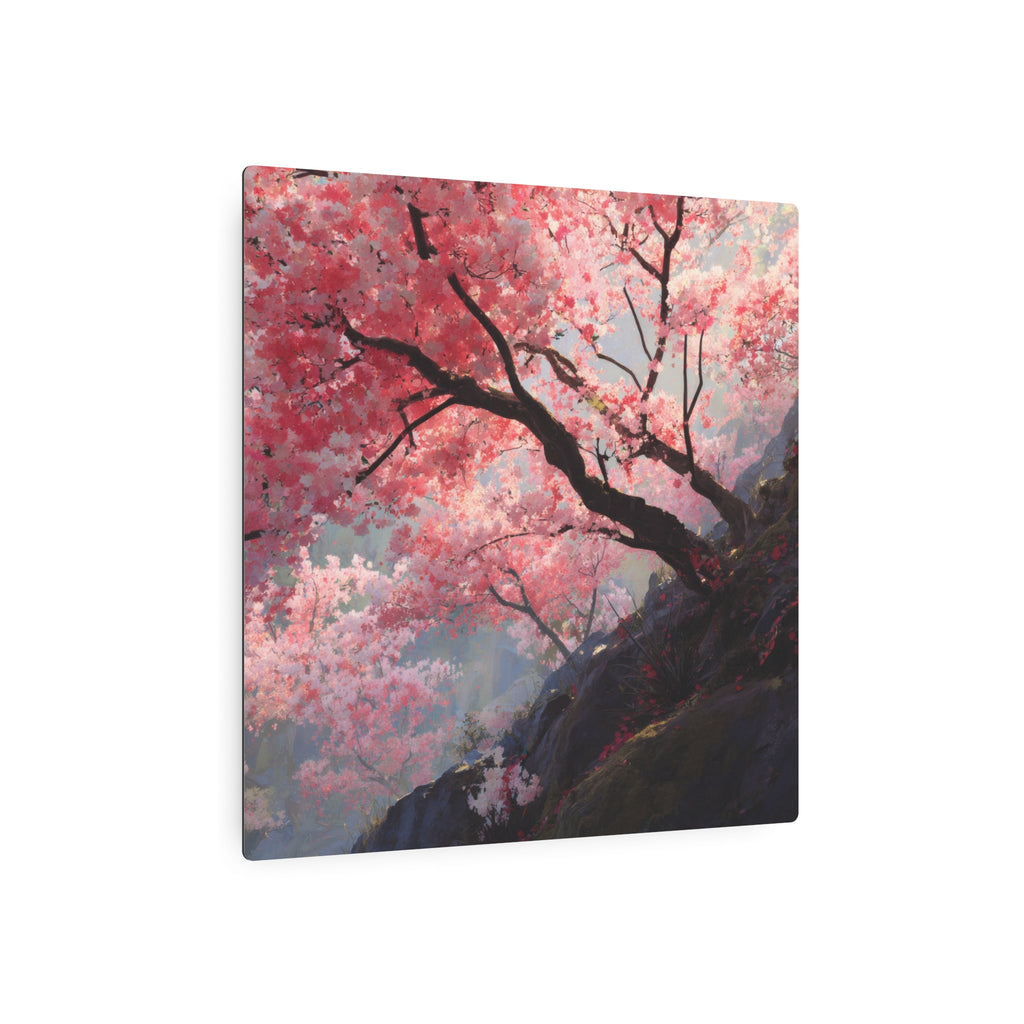 Cherry Blossom Metal Art Sign — Japanese Sakura Wall Décor