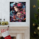Matte Vertical Poster — Ethereal Floral Woman Art Print - The Art Hub