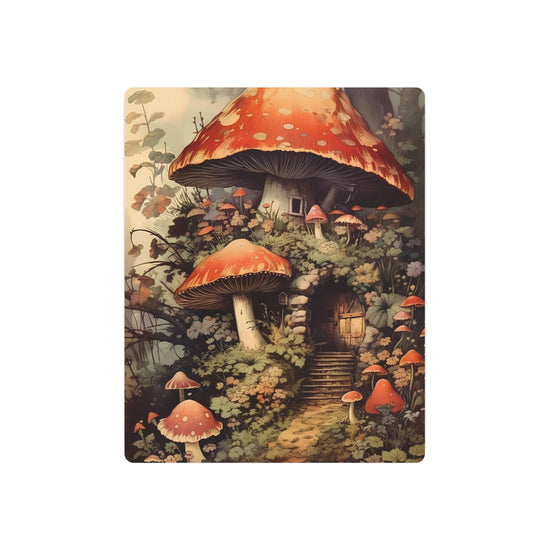 Mushroom Cottage Metal Art Sign — Whimsical Fairy Garden Wall Decor - The Art Hub